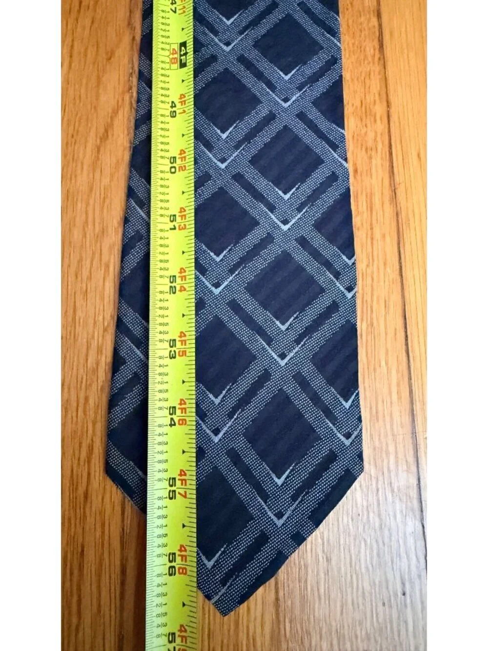 Giorgio Armani Cravatte 100% Silk Tie Black Gray Diamond Pattern Made In Italy